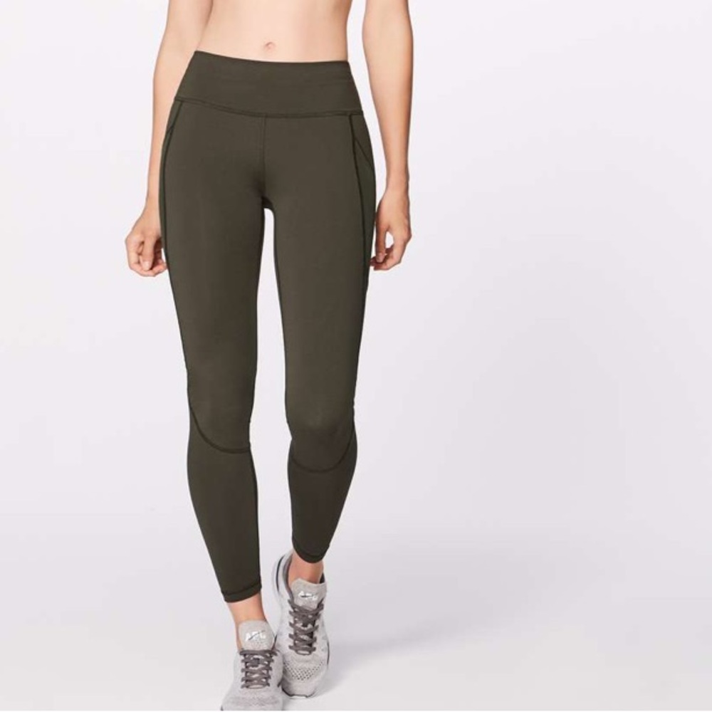Lululemon Miles Ahead Tight Dark Olive 28” size 4